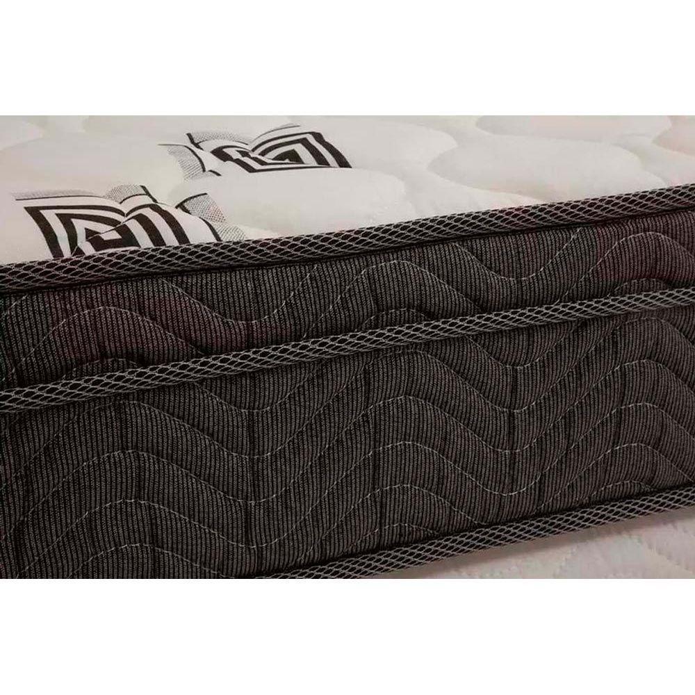 Cama Box King: Colchão Espuma D45 Ortobom Light Saúde Ortopilow + Base CRC Suede Black(186x198) - 4