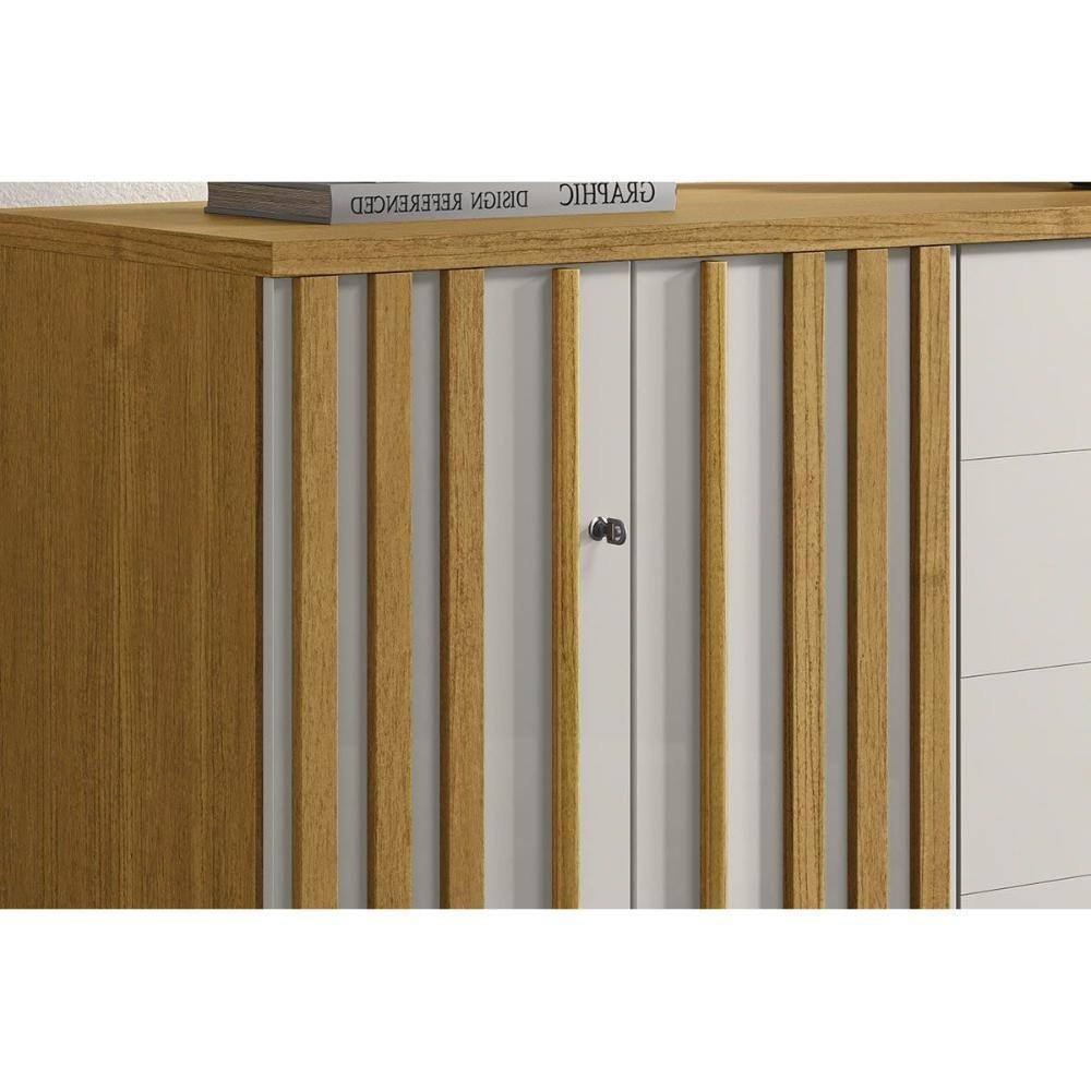 Cômoda De Quarto Bella C- 2 Portas E 5 Gavetas Branco - Acp - 10