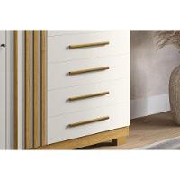 Cômoda De Quarto Bella C- 2 Portas E 5 Gavetas Branco - Acp - 2