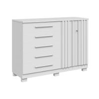 Cômoda De Quarto Bella C- 2 Portas E 5 Gavetas Branco - Acp - 3