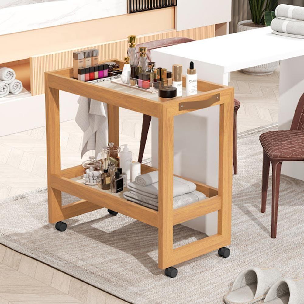 Carrinho Auxiliar Suporte Para Esmalte Com Rodinhas Pérola - 2