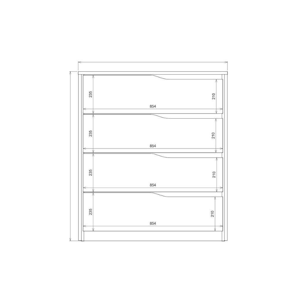 Cômoda De Quarto Atria C- 4 Gavetas Nogueira - Demóbile - 4