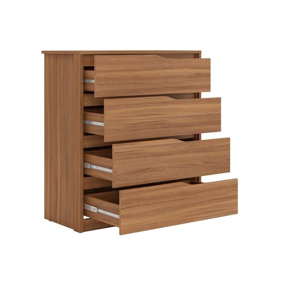 Cômoda De Quarto Atria C- 4 Gavetas Nogueira - Demóbile - 6