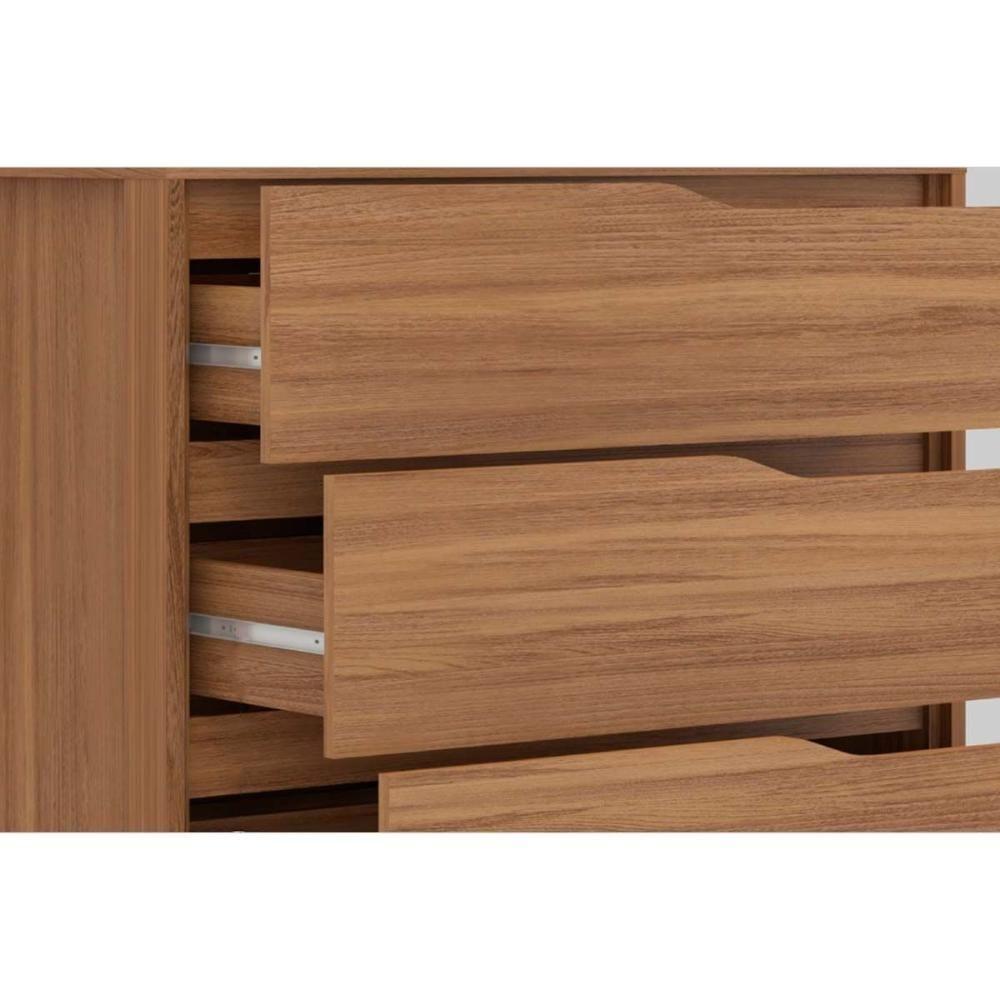 Cômoda De Quarto Atria C- 4 Gavetas Nogueira - Demóbile - 7