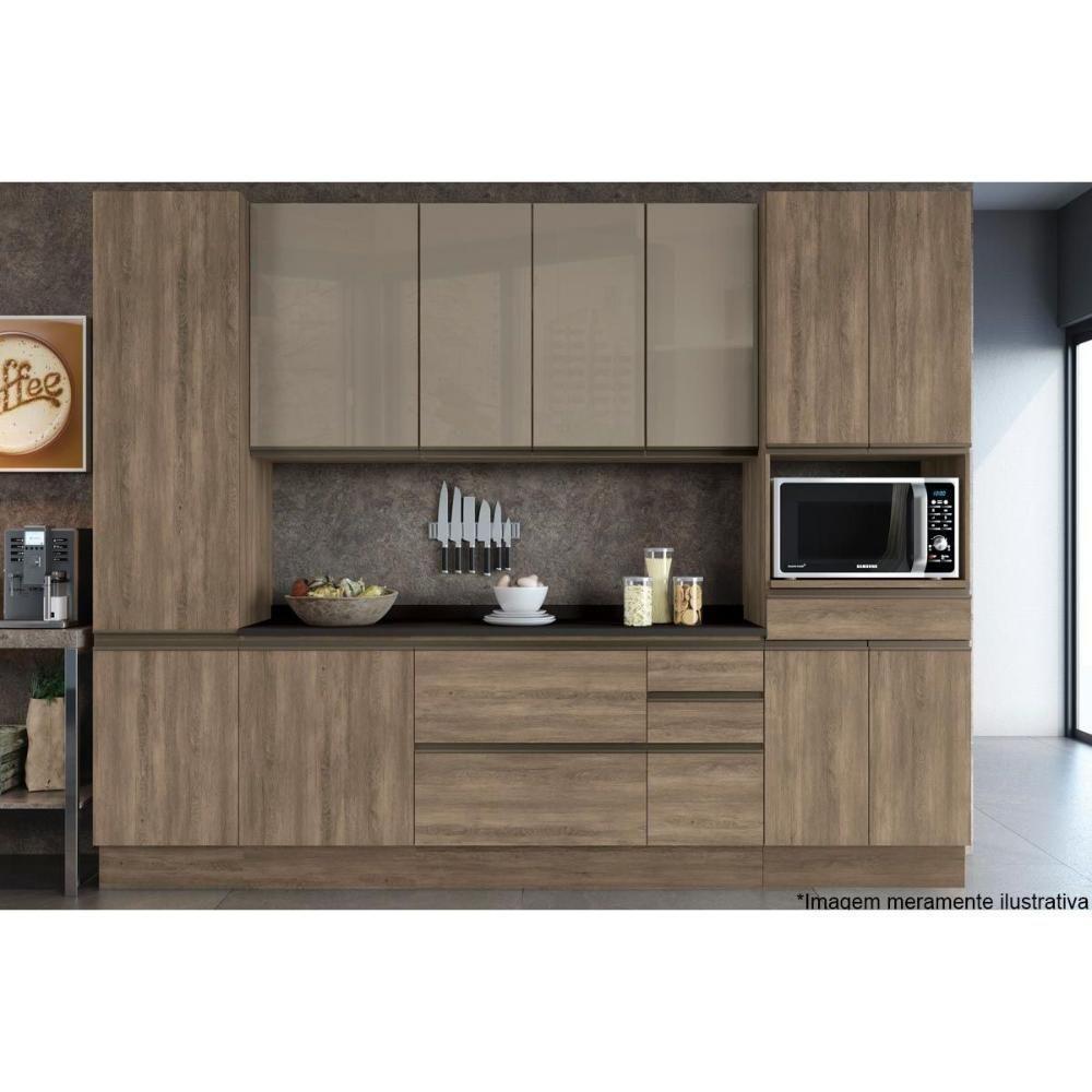 Balcão de Cozinha  Maxxi G742 1 Porta s/ Tampo 60cm Nogal - Kappesberg - 2