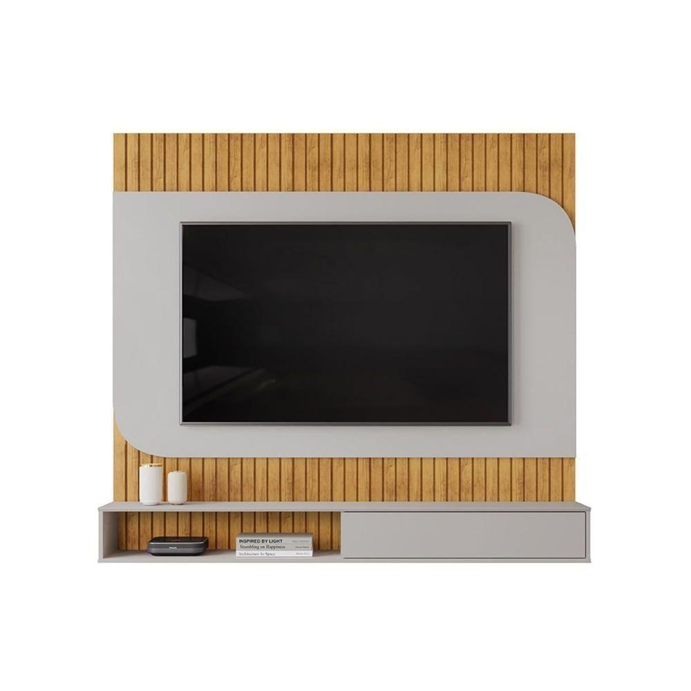 Painel Quarto P- Tv Até 65 Pol Tom 150x139cm Cedro-bali - Dj Móveis - 1