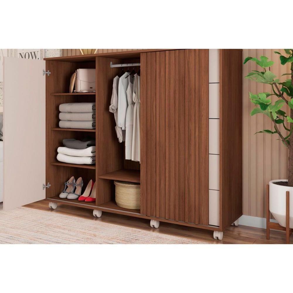 Cômoda De Quarto Pegasus C- 2 Portas E 5 Gavetas Buriti-fendi - Caemmun - 2