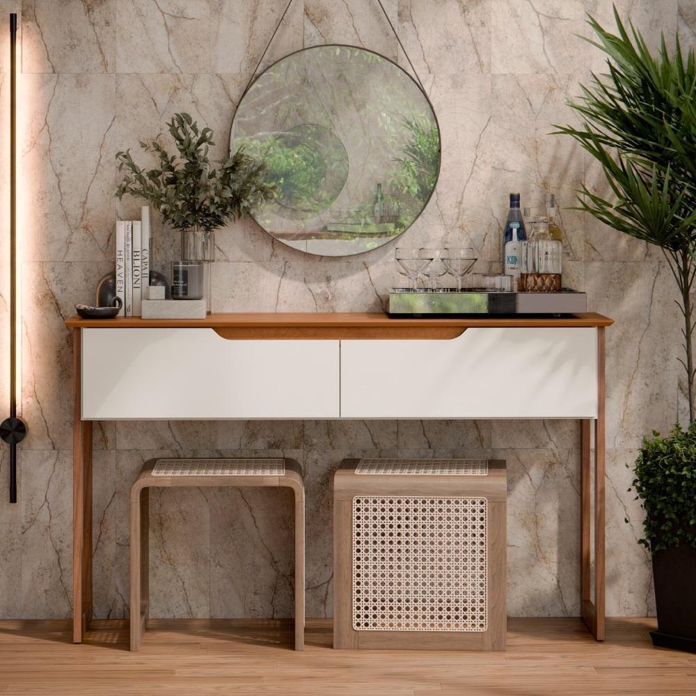 Aparador Eros Flow 2 Portas Para Sala De Jantar Off White-freijó - 1