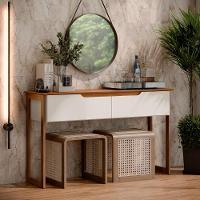 Aparador Eros Flow 2 Portas Para Sala De Jantar Off White-freijó - 2