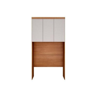 Modulado De Quarto Armário Ponte Aéreo Solteiro Rizon-linea C- 3 Portas Cumaru-fendi 25 - Novo Horizonte