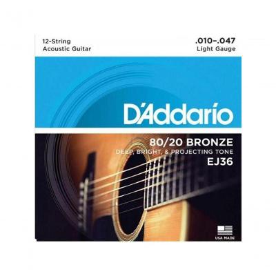 Encordoamento Violão Aço 12 Cordas .010-.047 80/20 Bronze