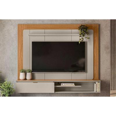 Painel Quarto P- Tv Até 65 Pol Lugano C- 1 Porta E 2 Prateleiras 182x150cm Nature-off White - Linea Brasil
