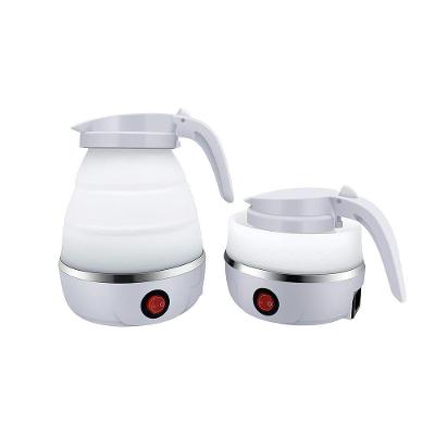 Chaleira Elétrica Dobrável Jarra Bule Silicone 600w 110v 600ml Portatil Branco