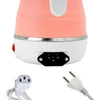 Chaleira Elétrica Dobrável Jarra Bule Silicone 600w 110v 600ml Portatil Branco - 5