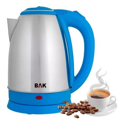 Chaleira Elétrica Aço Inox Jarra Bule 1100w 1,8l Portátil Azul Claro 110V