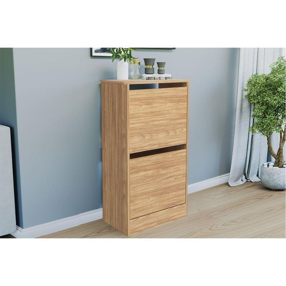 Armário Sapateira Quarto Mb 1101 C- 2 Portas Mel - Movelbento - 1