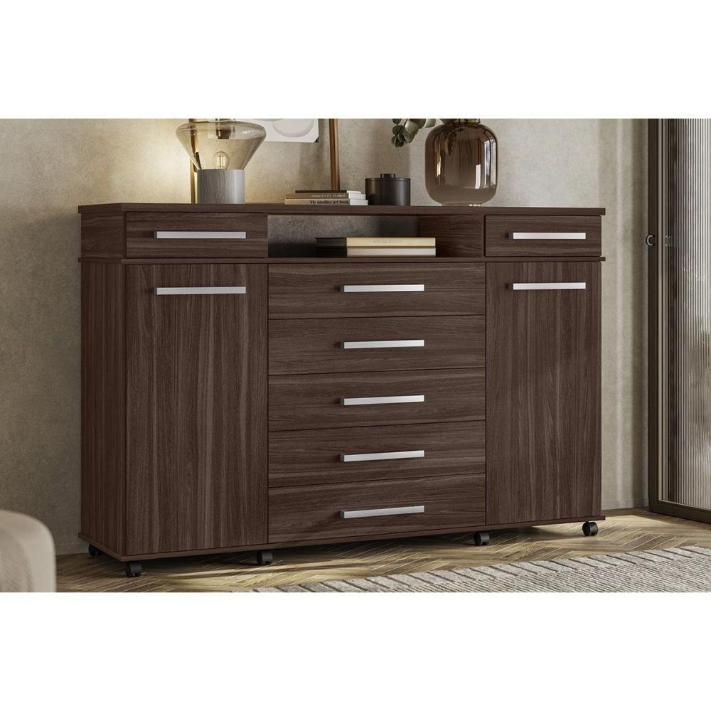 Cômoda De Quarto London C- 2 Portas E 7 Gavetas Cafe Touch - Demóbile - 1