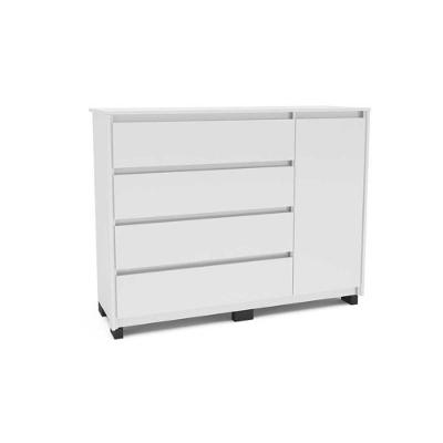 Cômoda De Quarto Coimbra C- 4 Gavetas E 1 Portas Branco - Politorno
