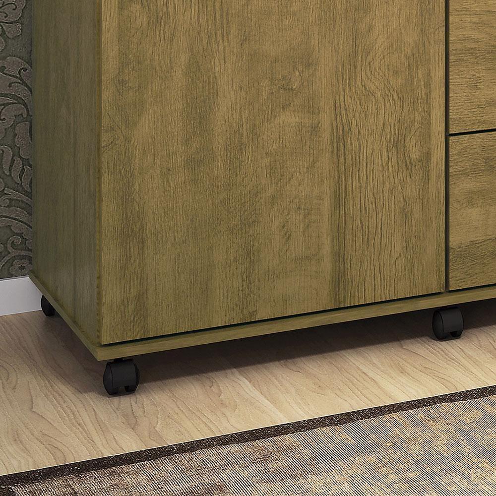 Cômoda Roma - 2 Portas 6 Gavetas Mdp Amêndoa - Lukaliam Móveis - 4