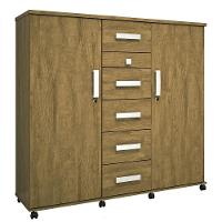 Cômoda Roma - 2 Portas 6 Gavetas Mdp Amêndoa - Lukaliam Móveis - 3