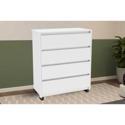 Cômoda De Quarto Coimbra C- 4 Gavetas Branco - Politorno