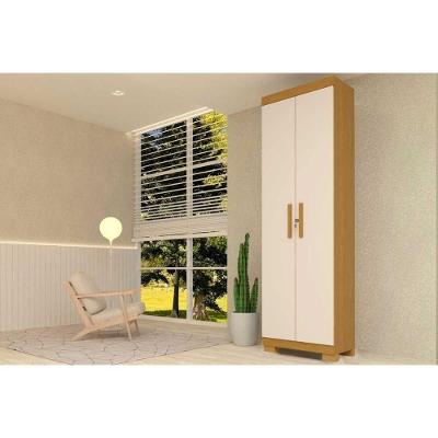 Armário Sapateira Quarto Iris C- 2 Portas C- Chave Cinamomo-off White - Acp
