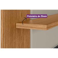 Painel Quarto P- Tv Até 60 Pol Tulum Extensivel C- 1 Prateleira 160 Ou 180x150cm Nature-off White - Linea Brasil - 6