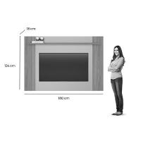 Painel Quarto P- Tv Até 60 Pol Tulum Extensivel C- 1 Prateleira 160 Ou 180x150cm Nature-off White - Linea Brasil - 7