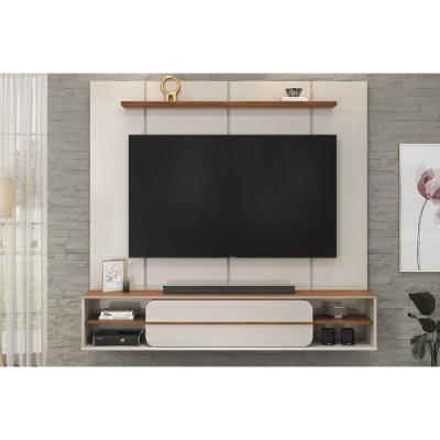 Painel Quarto P- Tv Até 70 Pol Alana 169x180cm Off White-freijó - Dj Móveis