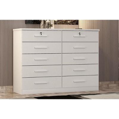 Cômoda De Quarto Milão-deca C- 10 Gavetas Neve - Novo Horizonte