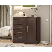 Cômoda De Quarto Montevideu C- 1 Porta E 4 Gavetas Cafe Touch - Demóbile - 1