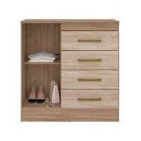 Cômoda De Quarto Montevideu C- 1 Porta E 4 Gavetas Cafe Touch - Demóbile