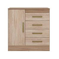 Cômoda De Quarto Montevideu C- 1 Porta E 4 Gavetas Cafe Touch - Demóbile - 5