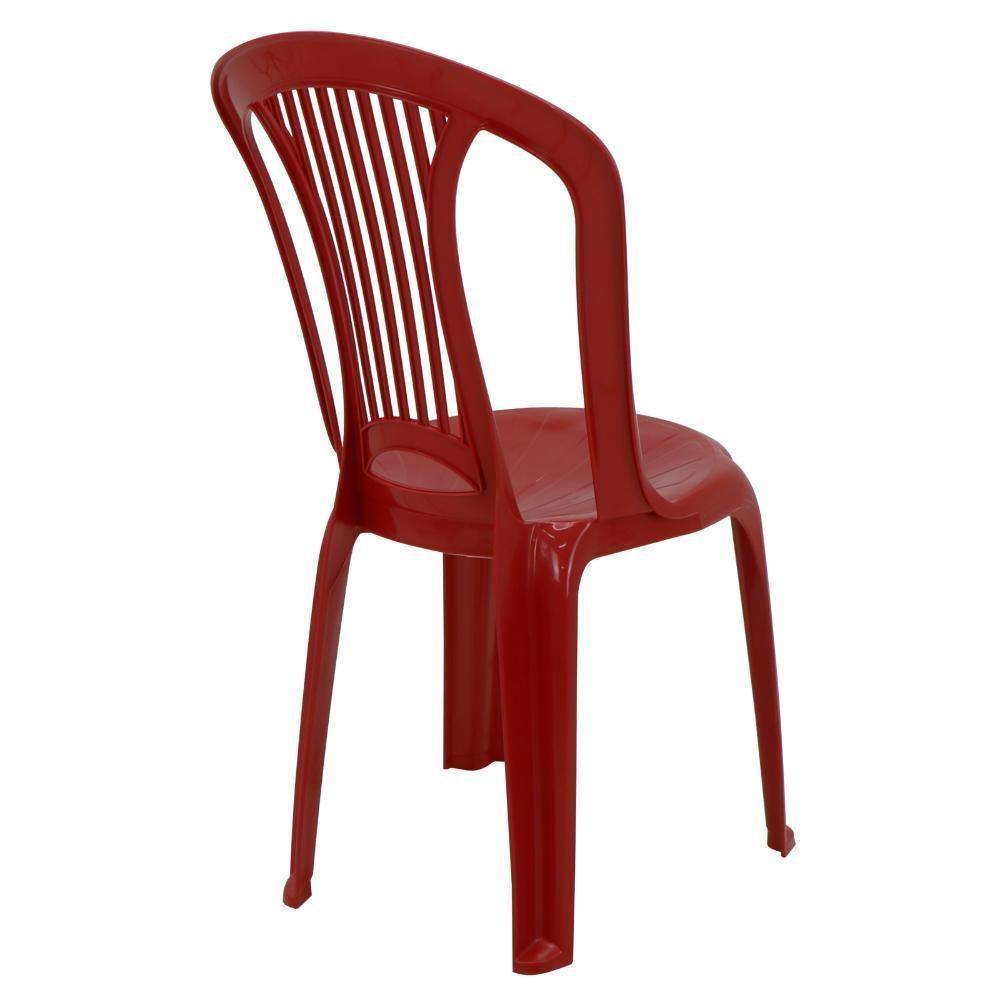 Jogo 4 Cadeiras Bistrô Tramontina Atlântida Em Polipropileno Vermelho - 5
