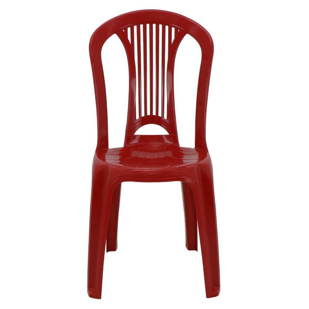Jogo 4 Cadeiras Bistrô Tramontina Atlântida Em Polipropileno Vermelho - 6