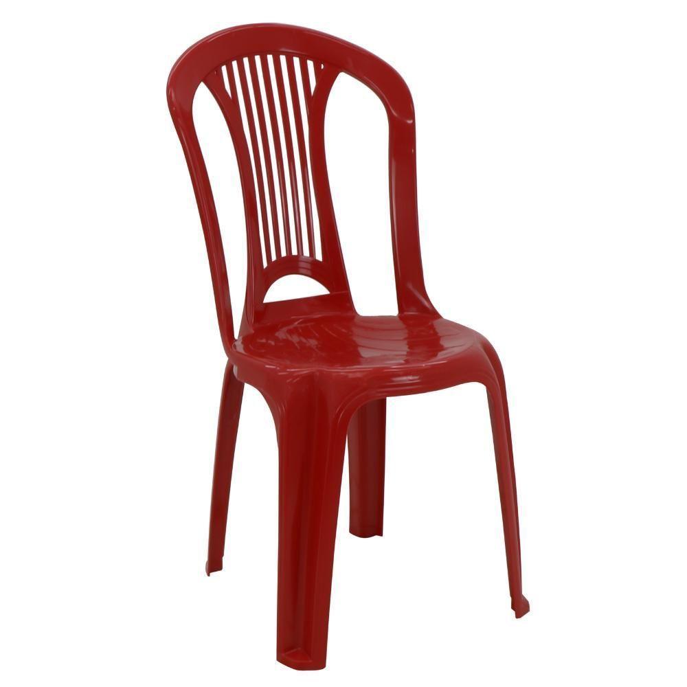 Jogo 4 Cadeiras Bistrô Tramontina Atlântida Em Polipropileno Vermelho - 7