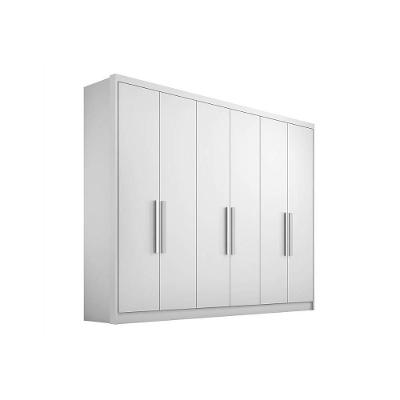Módulo De Quarto Casal Guarda Roupa C- 6 Portas E 6 Gavetas Rizon-linea Neve - Novo Horizonte