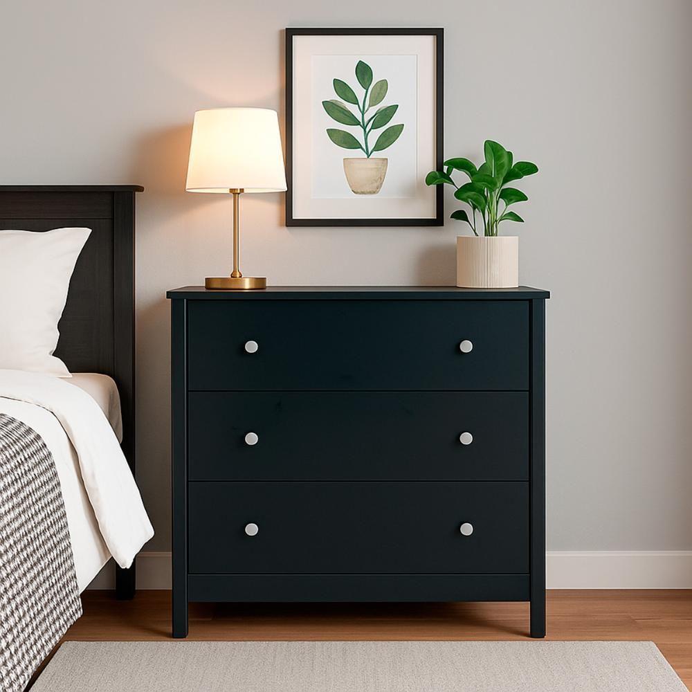 Cômoda Ditália 3 Gavetas Dm-219 Preto - 1