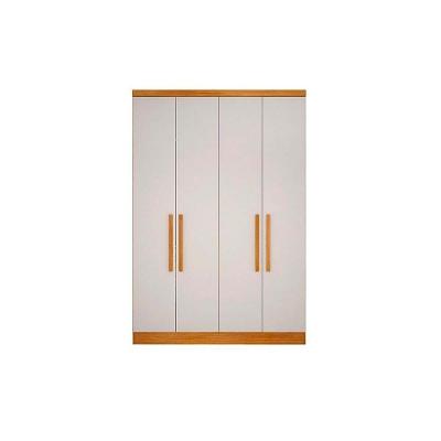 Módulo De Quarto Solteiro Guarda Roupa C- 4 Portas E 3 Gavetas Rizon-linea Cumaru-fendi 25 - Novo Horizonte