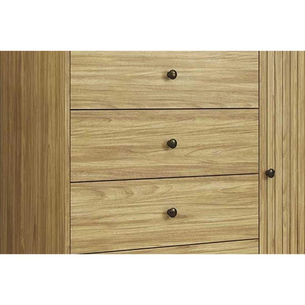 Cômoda De Quarto Mb 1059 C- 1 Porta E 4 Gavetas 100cm Mel-off White - Movelbento - 5