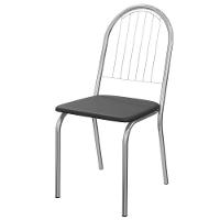 Kit 2 Cadeiras Cromada Sala Jantar 2C077CR Corino Kappesberg Preto - 5