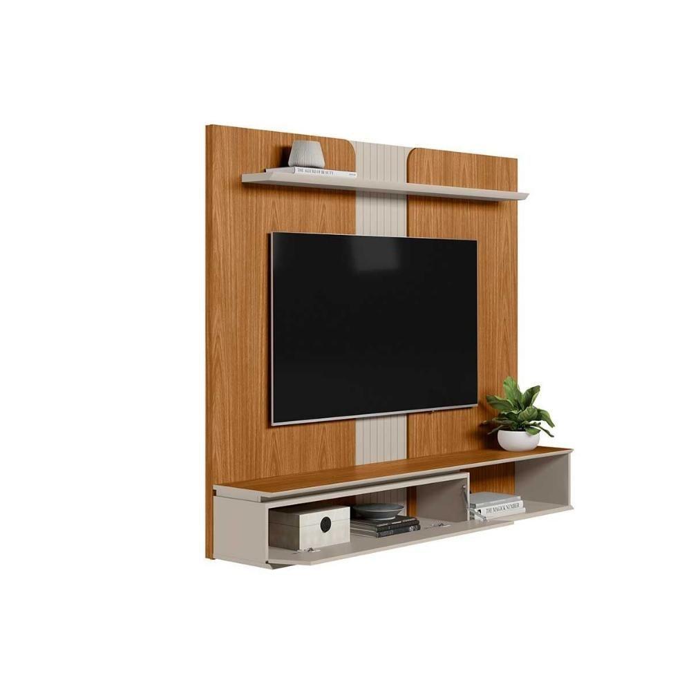 Painel Quarto P- Tv Até 65 Pol Friburgo C- 1 Porta E 1 Prateleira 160x136cm Nature-off White - Linea Brasil - 3
