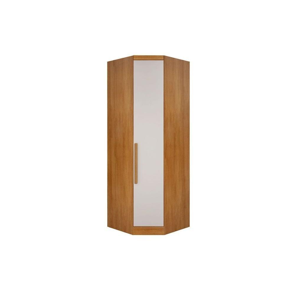 Guarda Roupa Closet De Quarto De Canto Oblíquo Rizon-linea C- 1 Porta Cumaru-fendi 25 - Novo Horizonte - 1