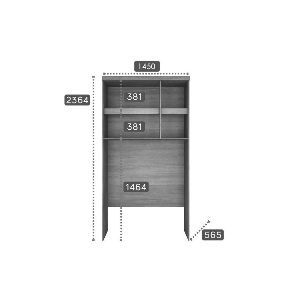 Modulado De Quarto Armário Ponte Aéreo Casal Rizon-linea C- 3 Portas Neve - Novo Horizonte - 2
