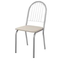 Kit 2 Cadeiras Cromada Sala Jantar 2C077CR Corino Kappesberg Nude - 5