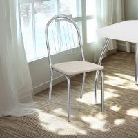 Kit 2 Cadeiras Cromada Sala Jantar 2C077CR Corino Kappesberg Nude - 6