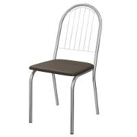 Kit 2 Cadeiras Cromada Sala Jantar 2C077CR Corino Kappesberg Marrom - 5