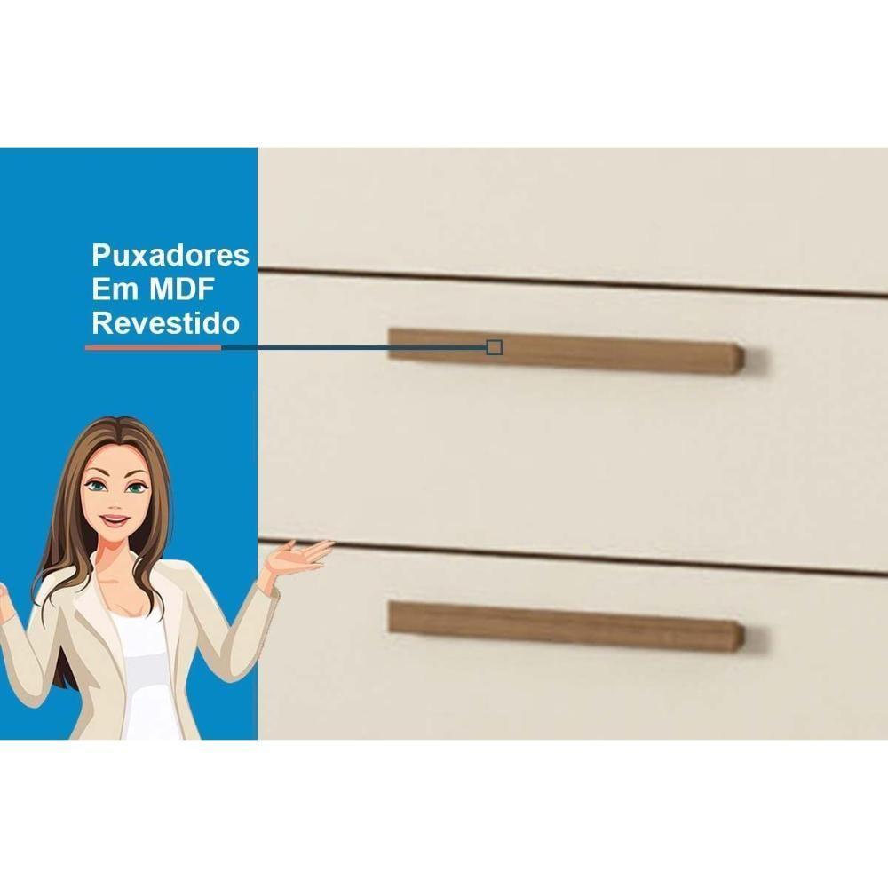 Cômoda De Quarto Pinhais C- 2 Portas E 4 Gavetas Jatobá-grafite - Santos Andirá - 2