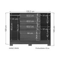 Cômoda De Quarto Pinhais C- 2 Portas E 4 Gavetas Jatobá-grafite - Santos Andirá