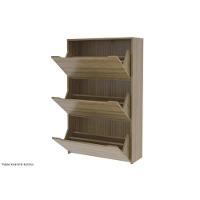 Armário Sapateira Quarto Sa-3405 C- 3 Portas Amêndoa-branco - Tecno Mobili - 1